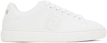 Tenisky a topánky Versace White Embroidered Greca Sneakers Biela | 1014460_1A00776, 0