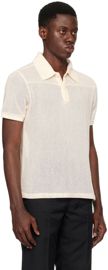 Polo tričko Courrèges Mesh Knit Polo Béžová | 124JPO025JS0069, 1