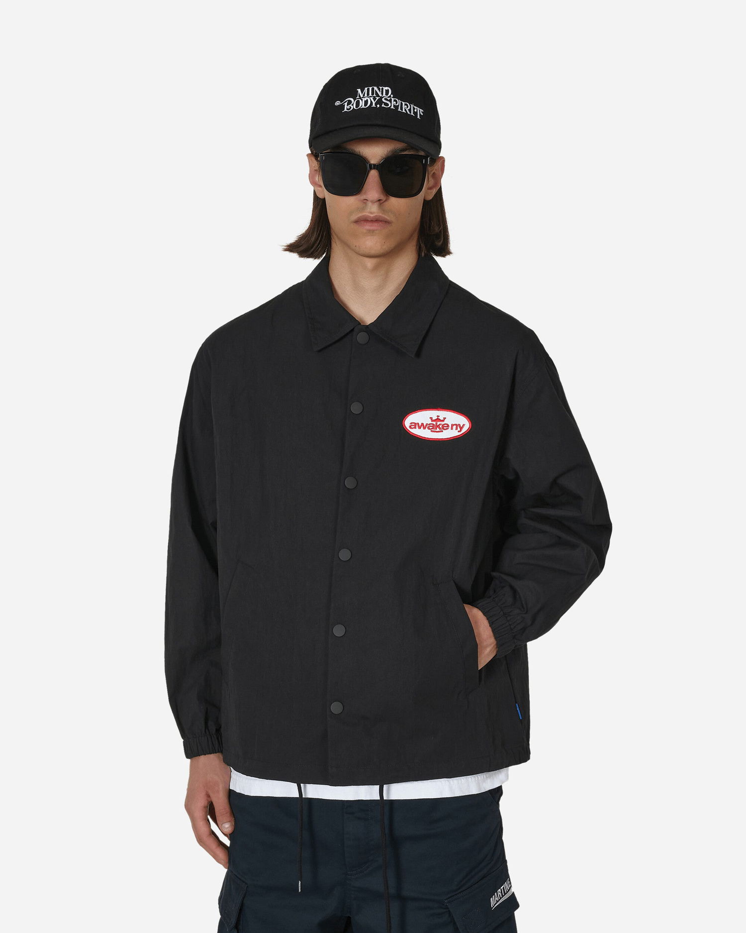 Bunda Awake NY King Logo Twill Coaches Jacket Čierna | AWK-SP23-OT007  CHA, 1