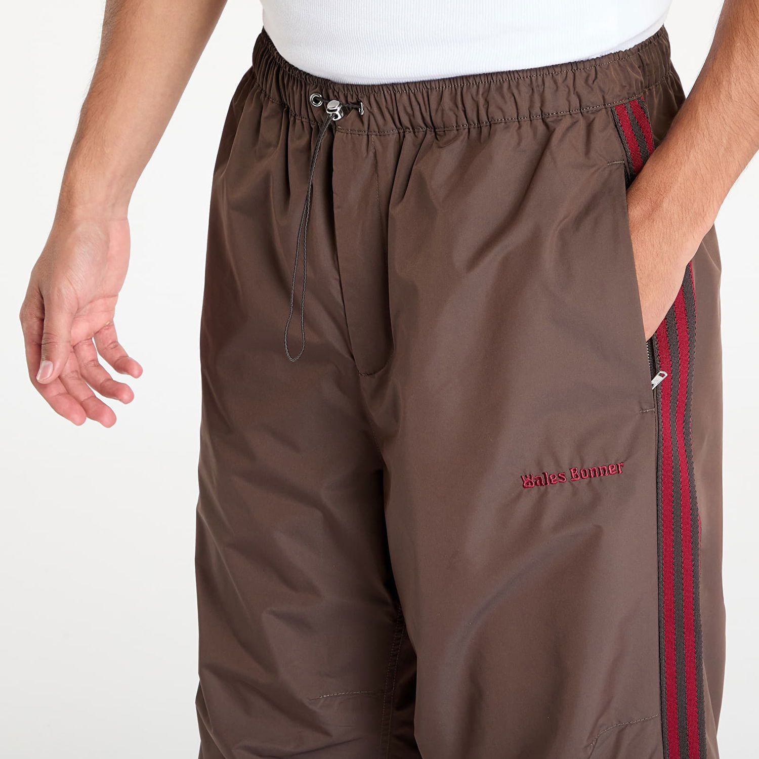 Tepláky adidas Originals Wales Bonner x Nylon Track Pant Brown Hnedá | JJ2930, 1