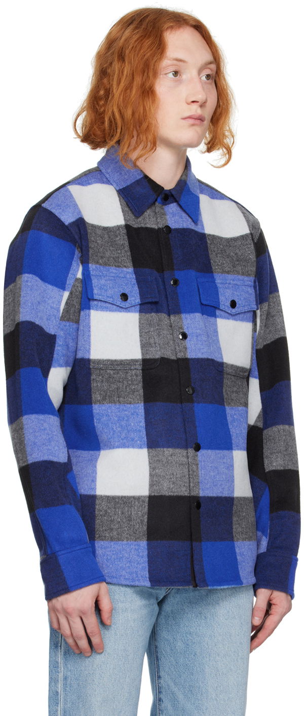 Košeľa rag & bone Rag & Bone Plaid Jack Shirt Modrá | MBW22HA389RTML, 1