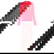 SKIMS x CPFM Long Sleeve & Flannel Pant Sleep Set Teddy Bear Print