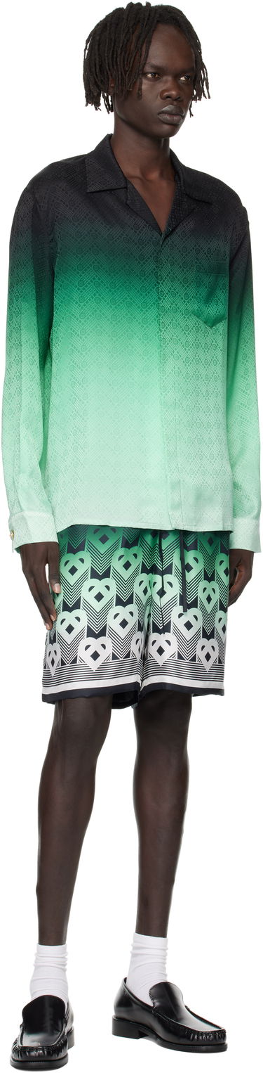 Košeľa Casablanca Casablanca Ping Pong Silk Long Sleeve Shirt Zelené | U-MPF25-SH-006-03, 3