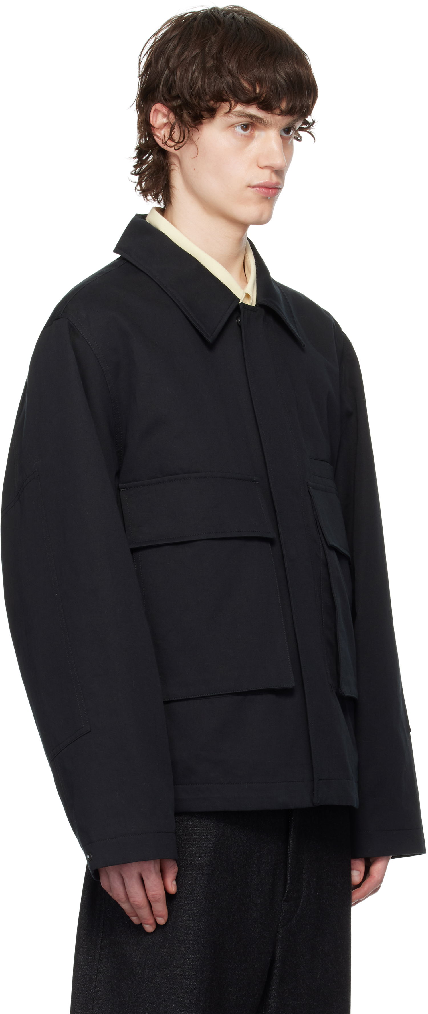 Bunda LEMAIRE Lemaire Quilted Jacket with 3D Pockets Čierna | OW1108 LF1309, 1