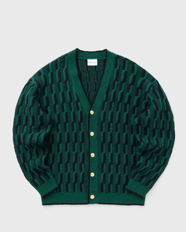 Sveter Drôle de Monsieur Two Tone Knit Cardigan Zelené | F-CA150-WO018-DGN, 0