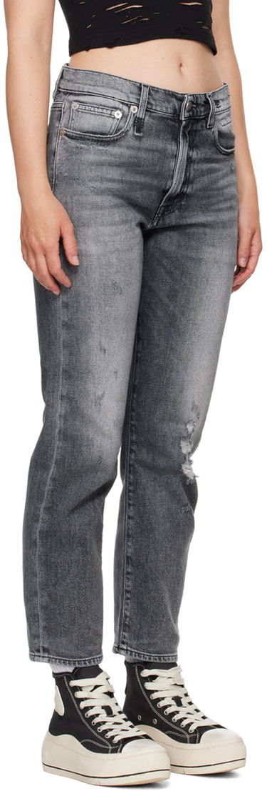 Džínsy R13 R13 Straight-Leg Boyfriend Jeans Šedá | R13W5083-D137C, 4