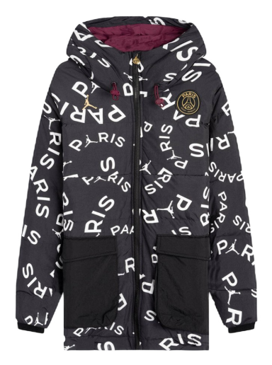 Parka Jordan PSG Paris Saint Germain Down AOP Parka Jacket Čierna | CK9736-010