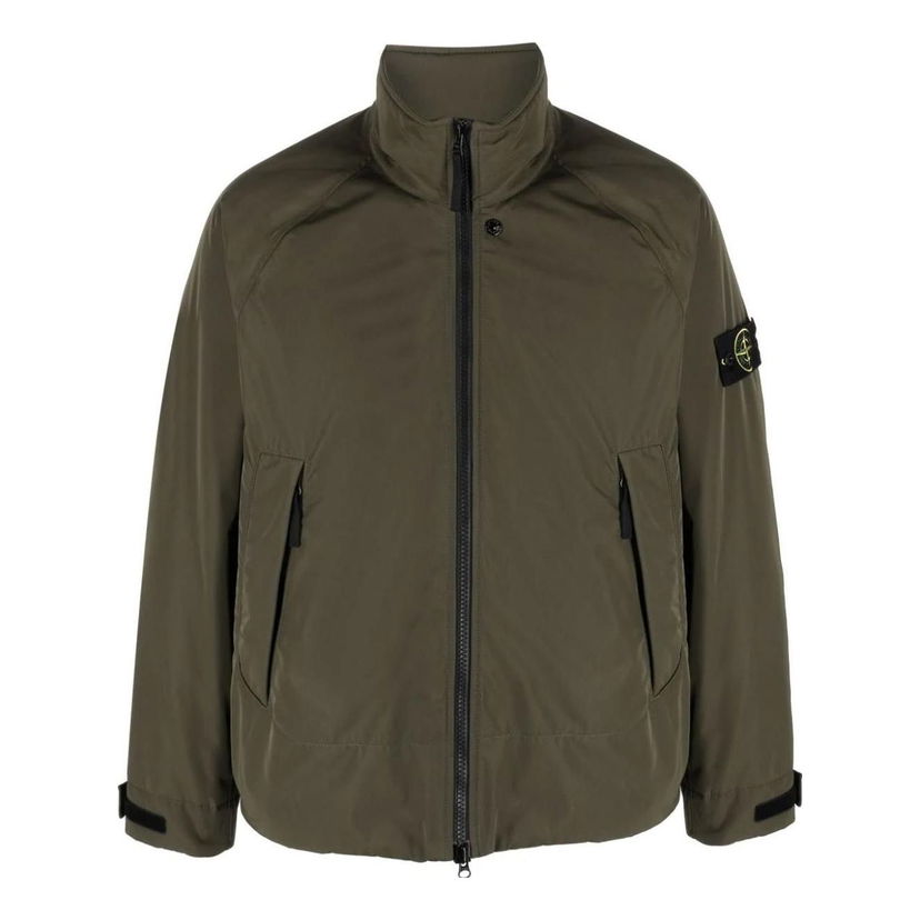 Vetrovka Stone Island Compass Patch Zip-Up Windbreaker Zelené | 791541926-V0058