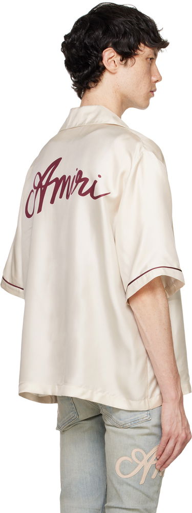 Košeľa AMIRI AMIRI MA Swirl Silk Shirt Béžová | AMSTCA1038, 2