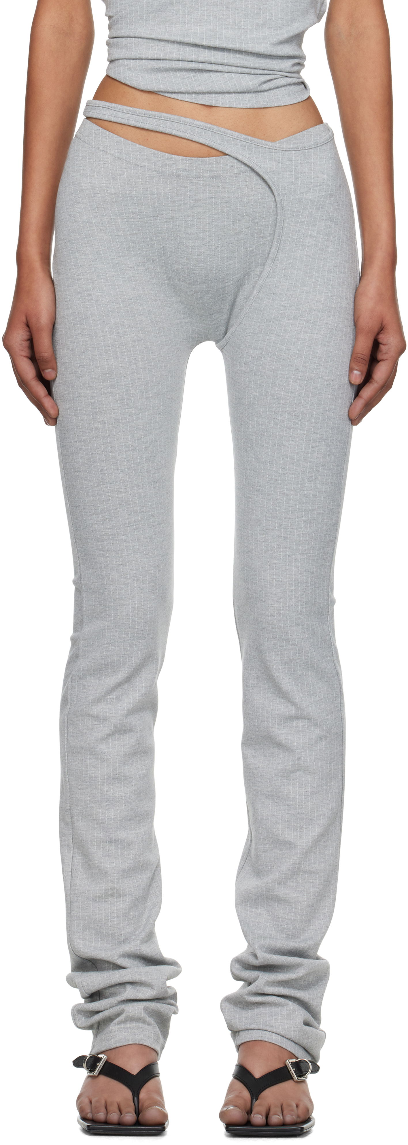 Legíny Ottolinger Ottolinger Ada Pinstriped Leggings Šedá | 102-800603-04, 0