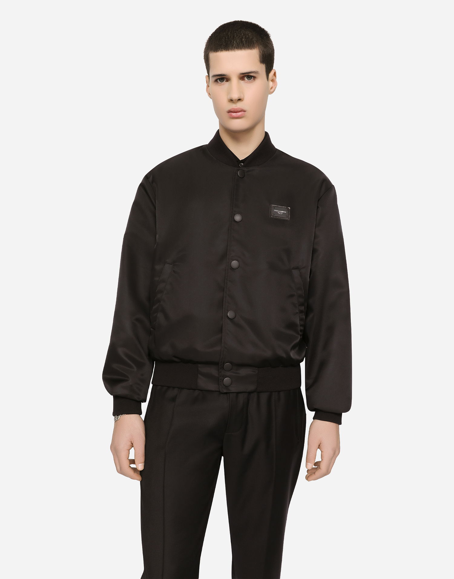Bomber bunda Dolce & Gabbana Dolce & Gabbana Button Bomber Jacket Čierna | G9VD2TFUMNQN0000, 1