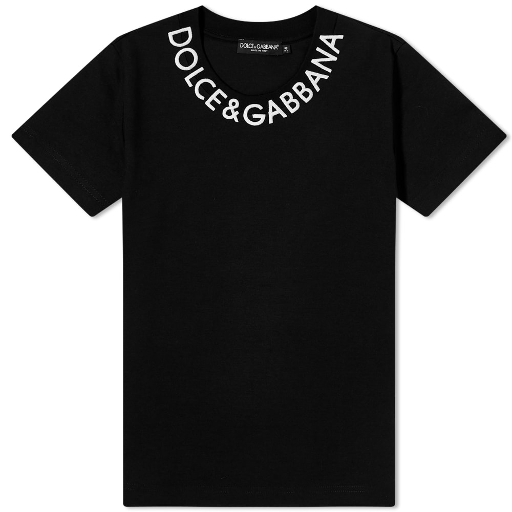 Tričko Dolce & Gabbana Neck Logo Tee Čierna | F8T00ZFUGK4-N0000, 0