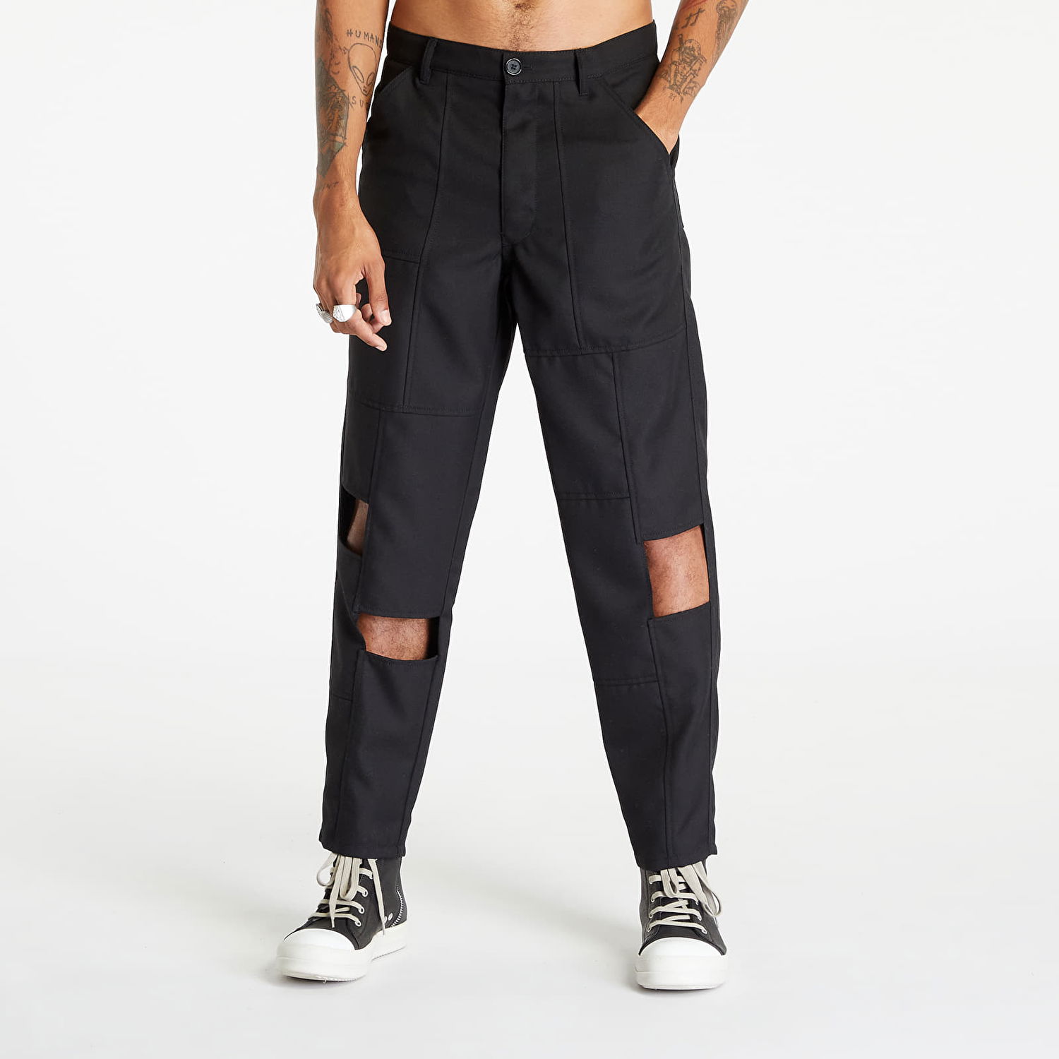 Nohavice Comme des Garçons SHIRT Woven Pants Čierna | FL-P015 Black, 0