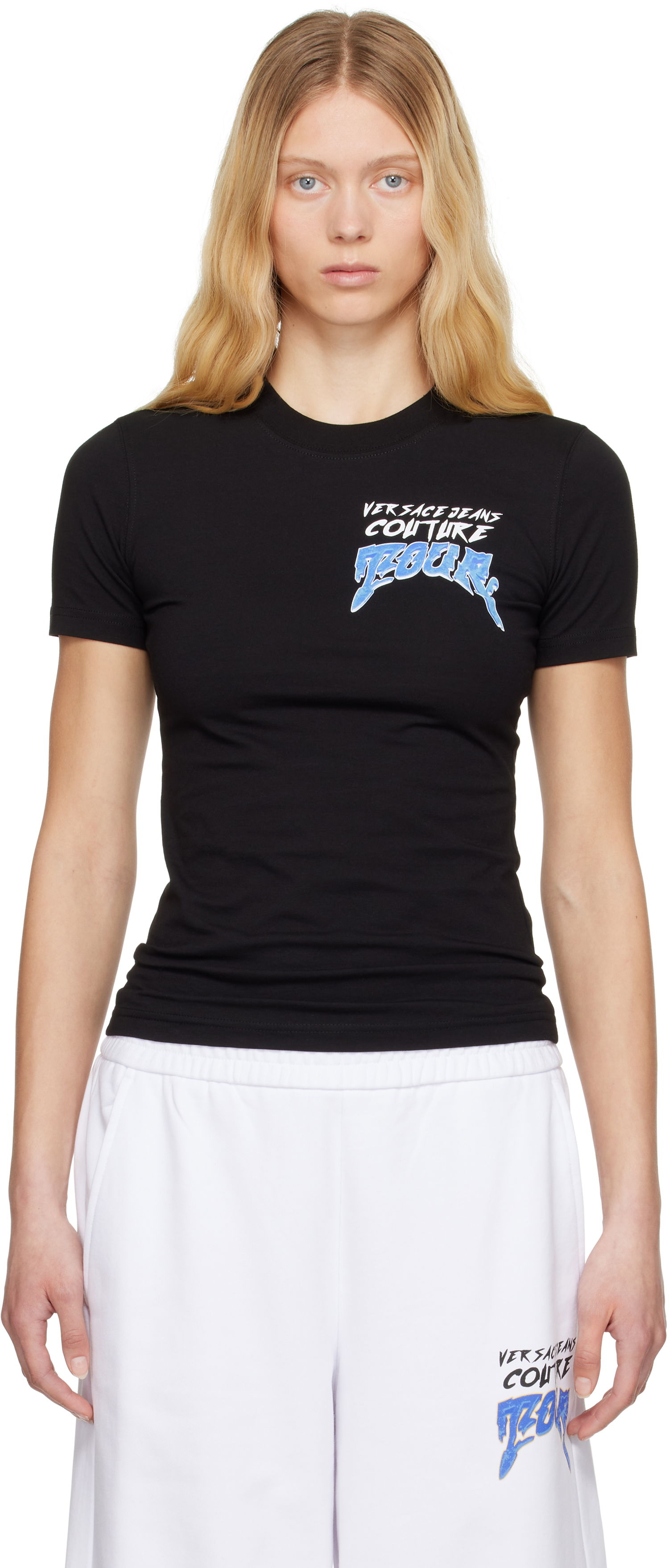 Tričko Versace Versace Jeans Couture 'Tour' T-Shirt Čierna | E78HAHC07_ECJ02C, 0