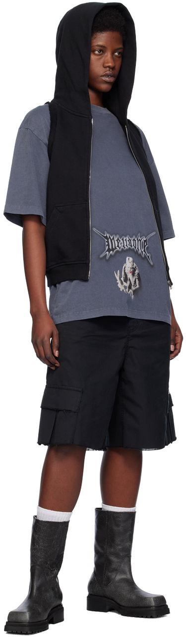 Tričko We11done We11done Monster Graphic T-Shirt Modrá | WD-TT0-24-720-U-NV, 3