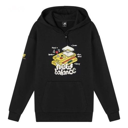 Mikina New Balance Print Hoodie Čierna | AMT11336-BK
