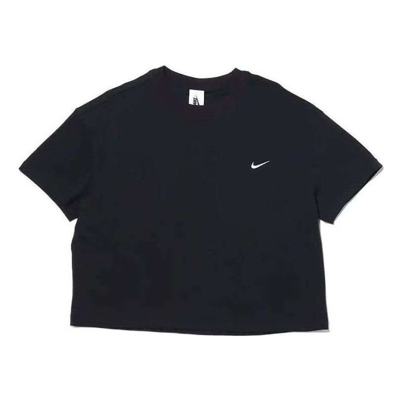 Crop Top Nike Solo Swoosh Black Cropped T-Shirt Čierna | DA0324-010, 0