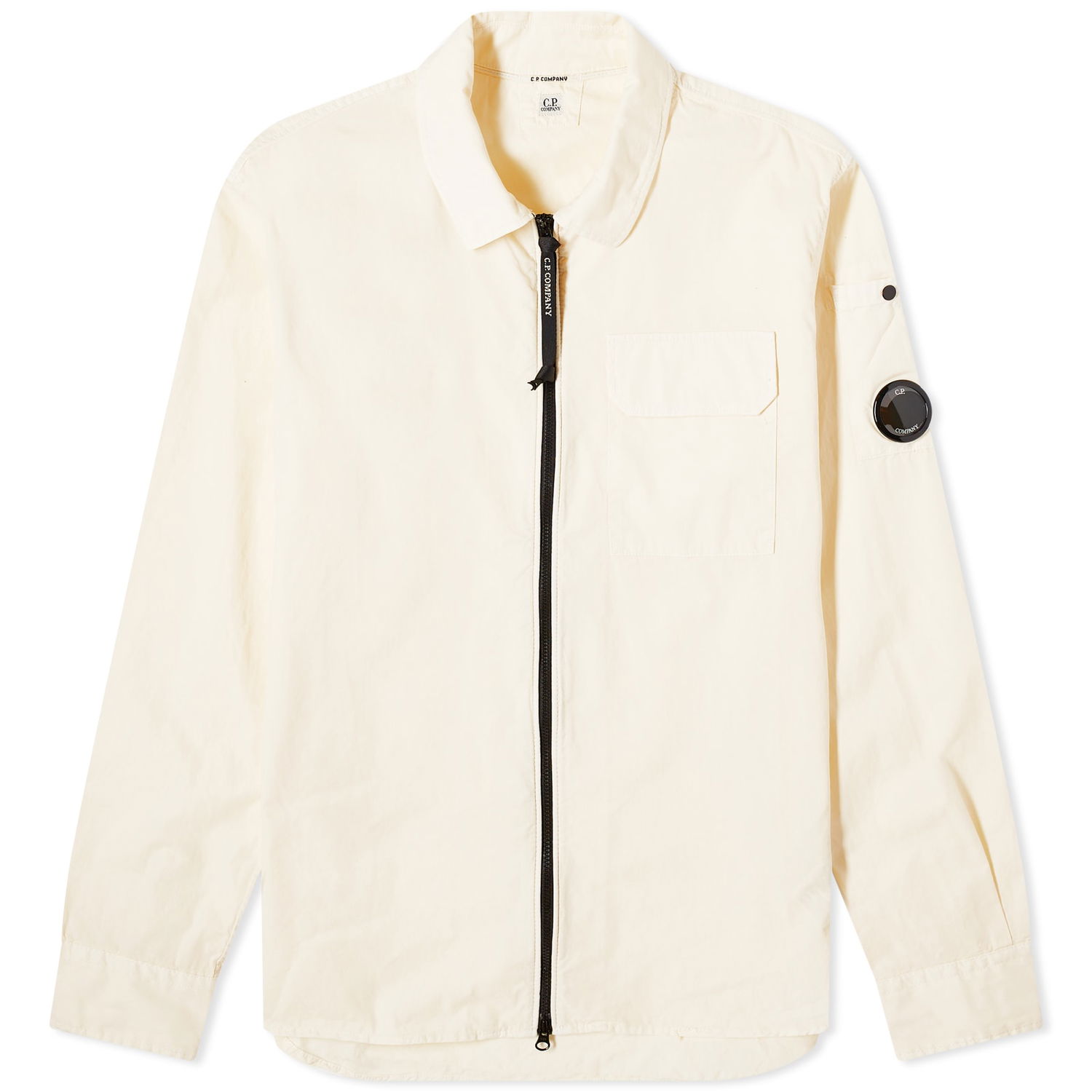 Košeľa C.P. Company Gabardine Zipped Shirt Béžová | CMSH158A-002824G-402, 0