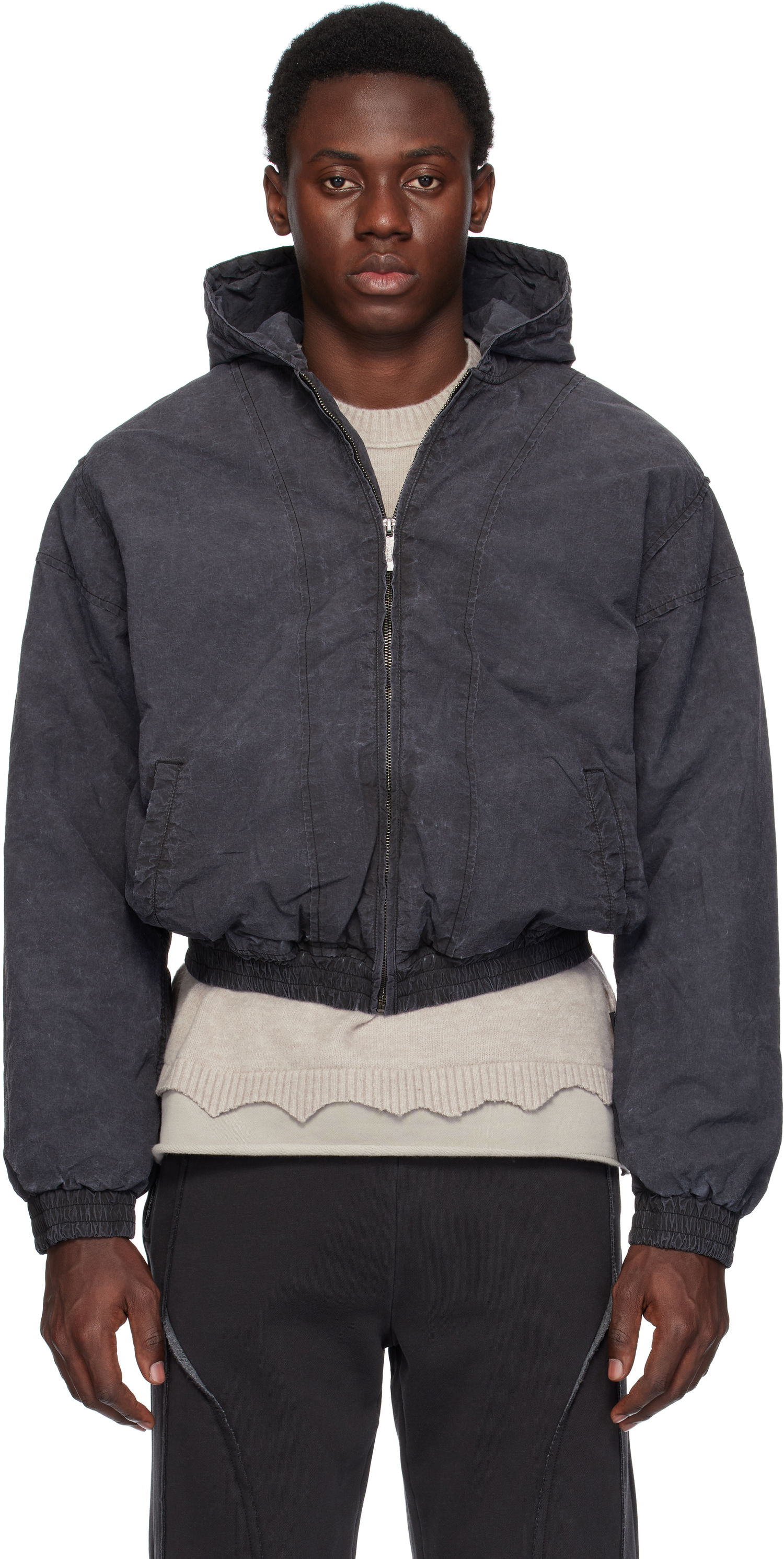 Bomber bunda izzue Hooded Jacket Čierna | IZXJKN7173W4NCCX, 0