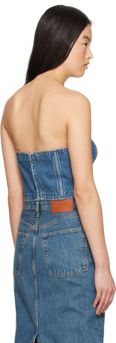 Sukňa WARDROBE.NYC WARDROBE.NYC Denim Tube Top Modrá | W1078PC, 2