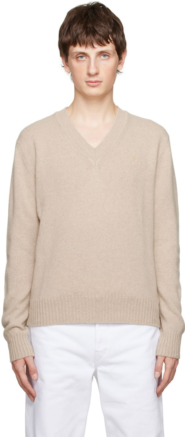 Sveter AMI Sweater Béžová | HKS207.005, 0