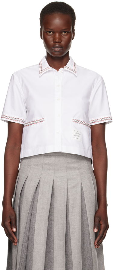 Košeľa Thom Browne Thom Browne Drop Back Cropped Shirt Biela | FLL191B-F0313, 0