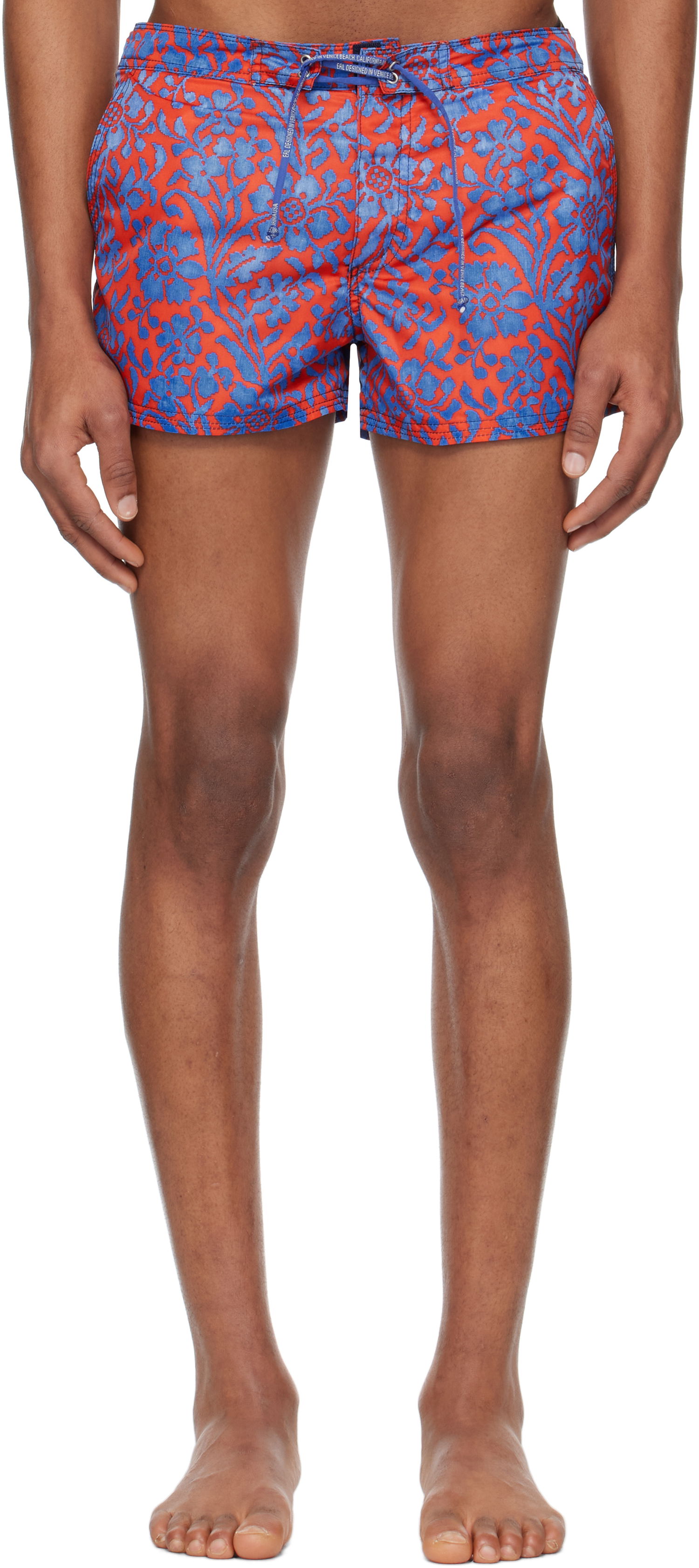 Plavky ERL ERL Printed Nylon Swim Shorts Červená | ERL10UW06, 0
