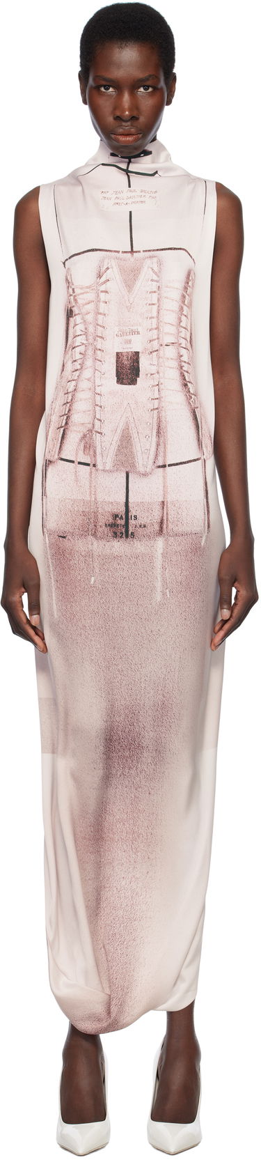 Šaty Jean Paul Gaultier Jean Paul Gaultier Draped Trompe-L'œil Corset Maxi Dress Ružová | 25/34-F-RO409I-C590-260100, 0