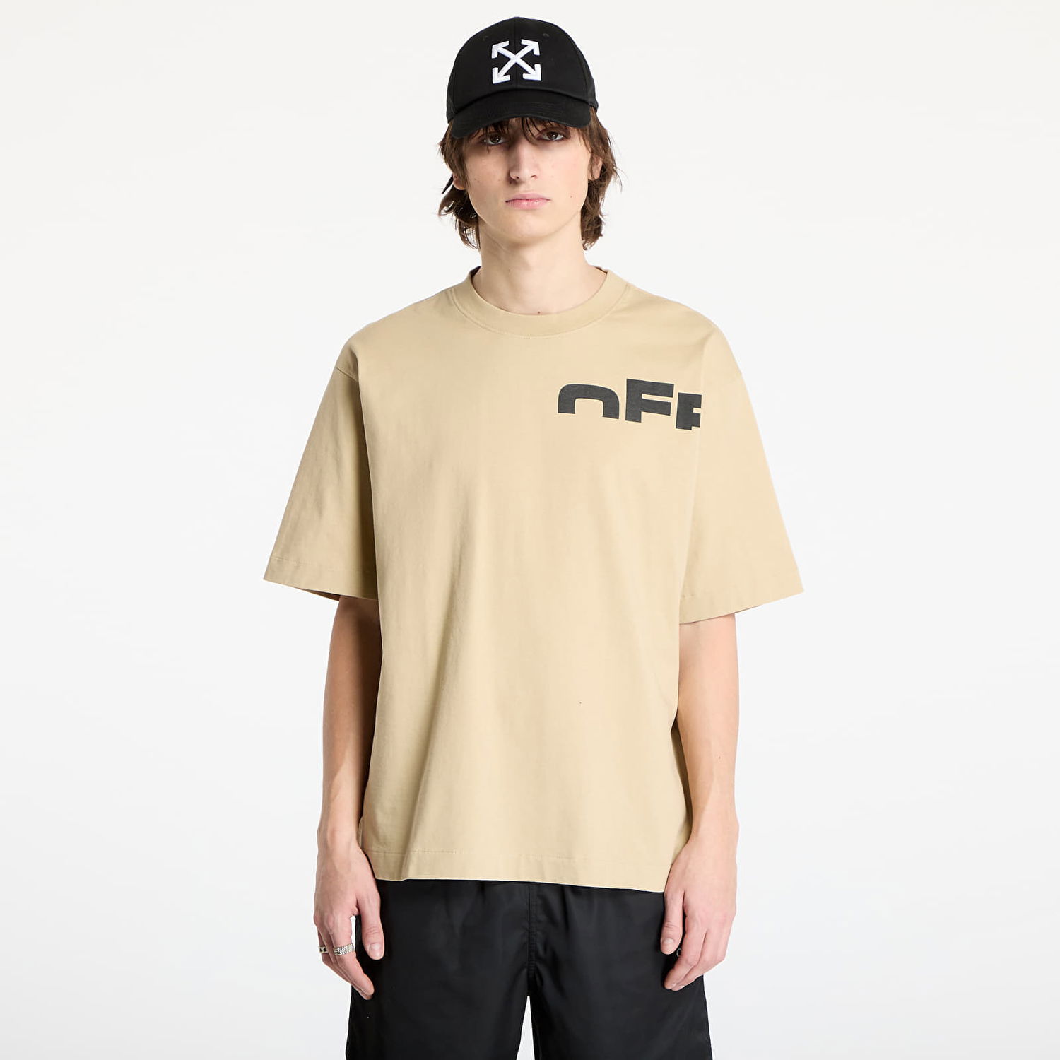 Tričko Off-White Shared Skate Short Sleeve T-Shirt Béžová | OMAA120S25JER00B6110, 0