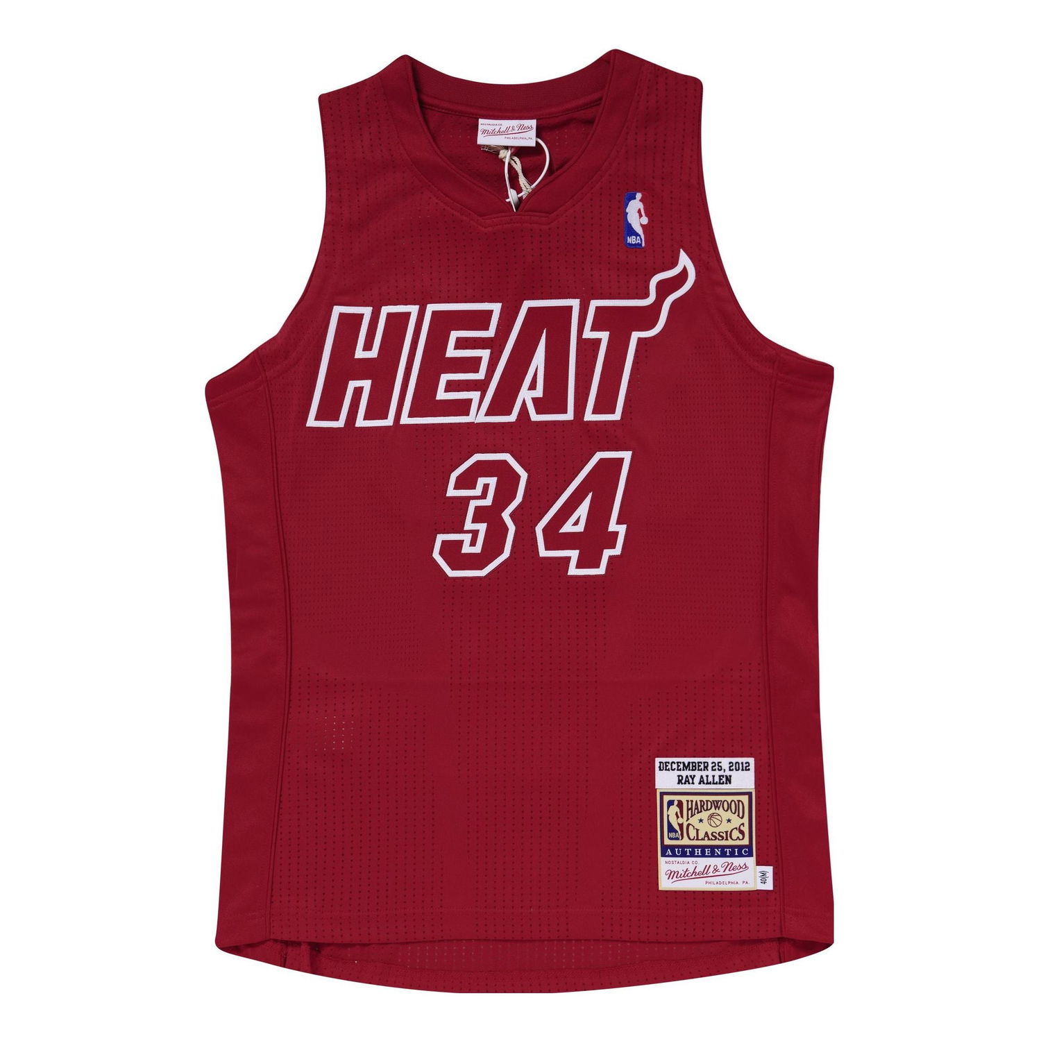 Dres Mitchell & Ness Authentic Miami Heat Ray Allen 2012-13 Jersey Červená | AJY44973-MHE12RALSCAR, 0