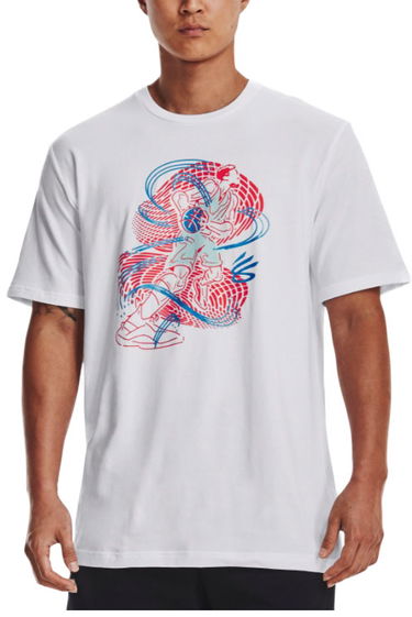 Tričko Under Armour CURRY ANIMATED SKETCH Short Sleeve T-Shirt Biela | 1374209-100, 0