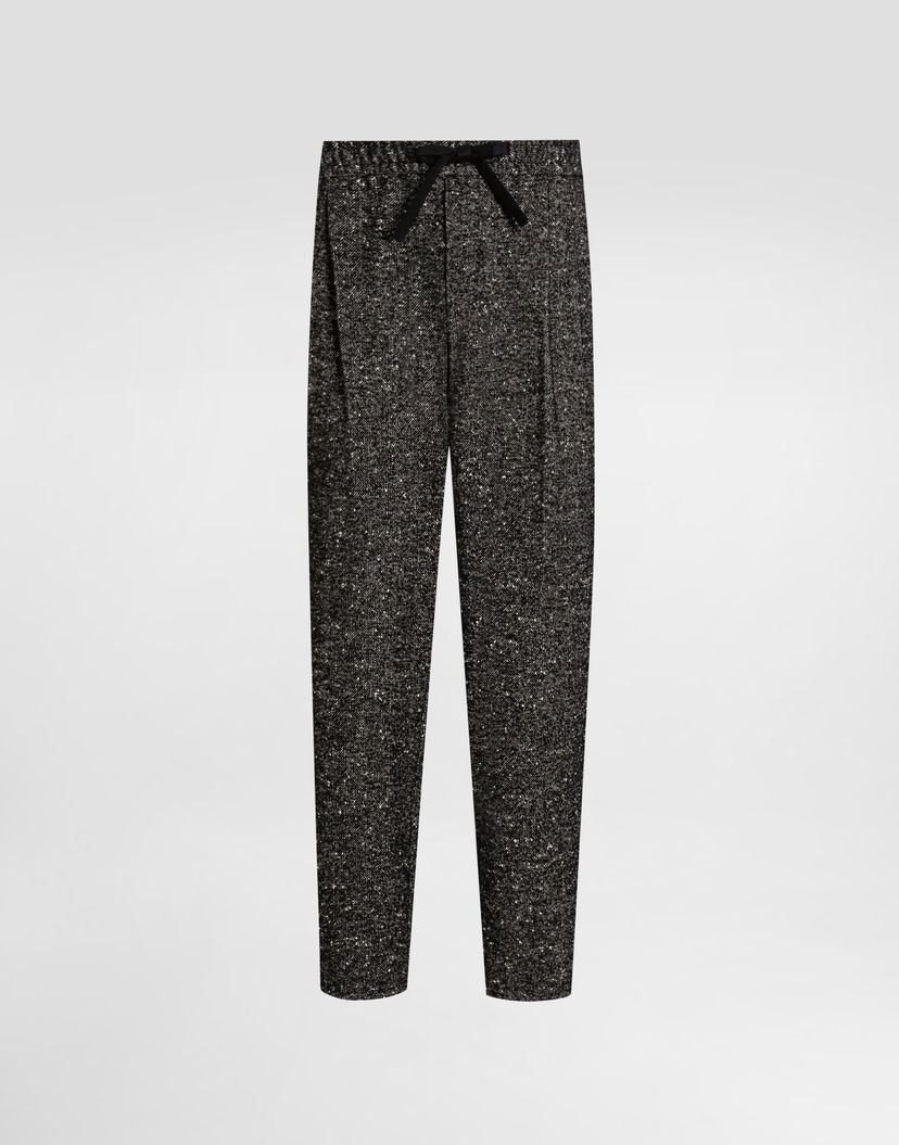Nohavice Dolce & Gabbana Dolce & Gabbana Bouclé Joggers Čierna | GP12RTFCZAMS8030