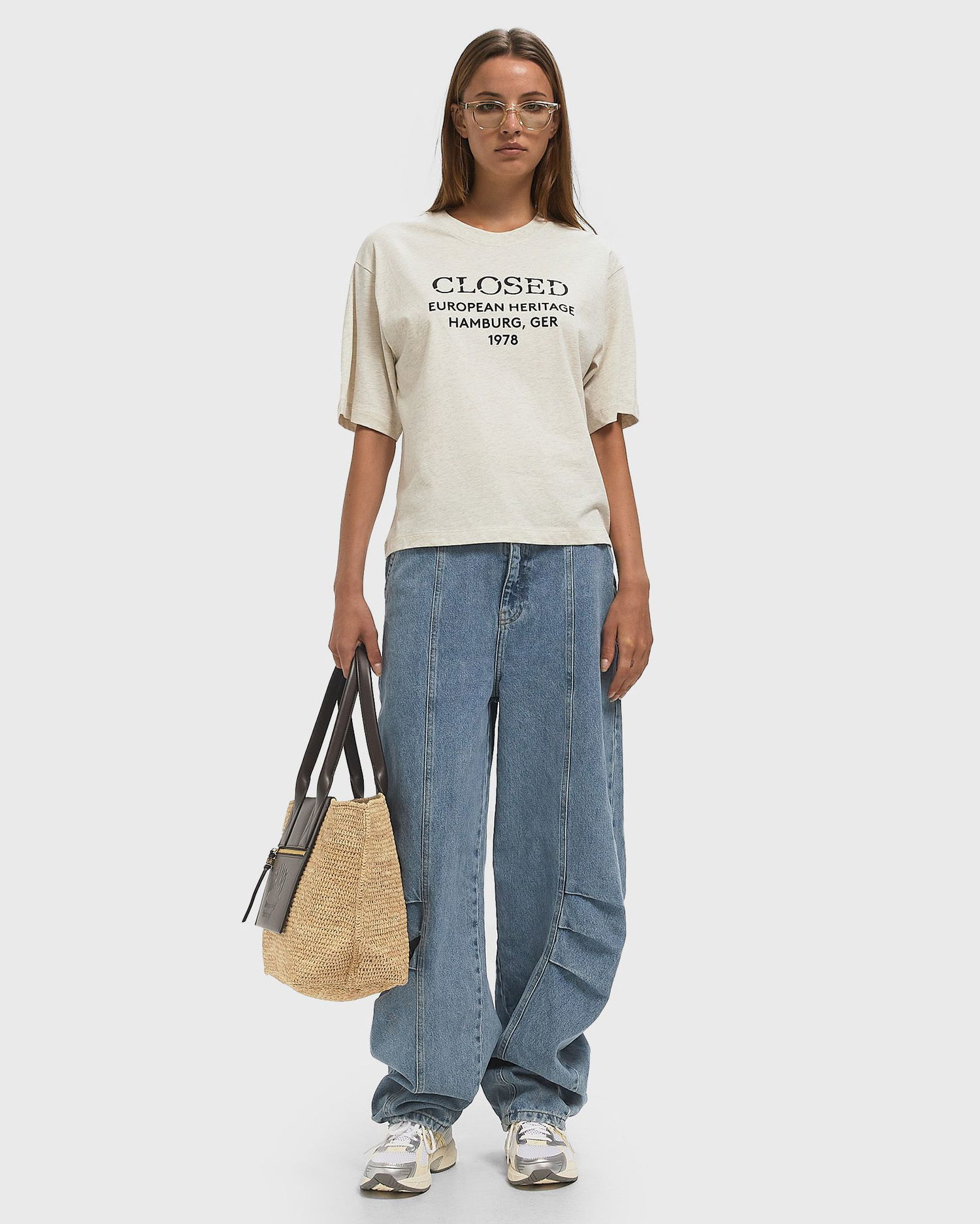Tričko CLOSED Relaxed Fit Graphic T-Shirt Béžová | C95203-40L-PR-201, 1