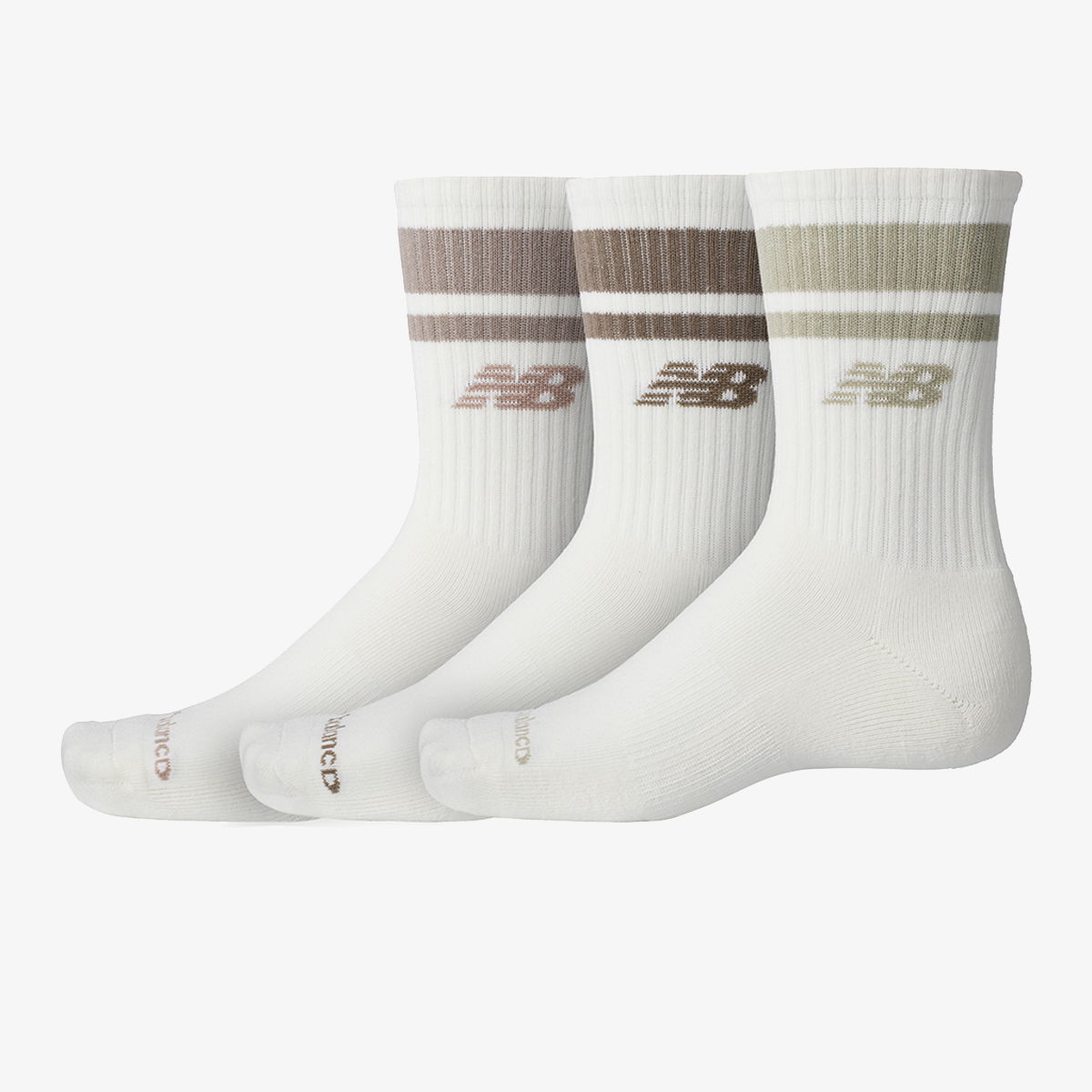 Ponožky New Balance Everyday Stripe Midcalf Socks - 3 Pack Biela | LAS51243-SST, 0