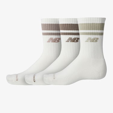 Ponožky New Balance Everyday Stripe Midcalf Socks - 3 Pack Biela | LAS51243-SST, 0