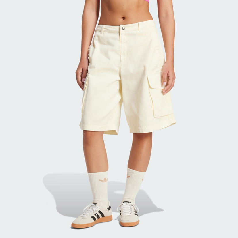 Šortky adidas Performance Washed Cargo Twill Shorts Béžová | JD0138