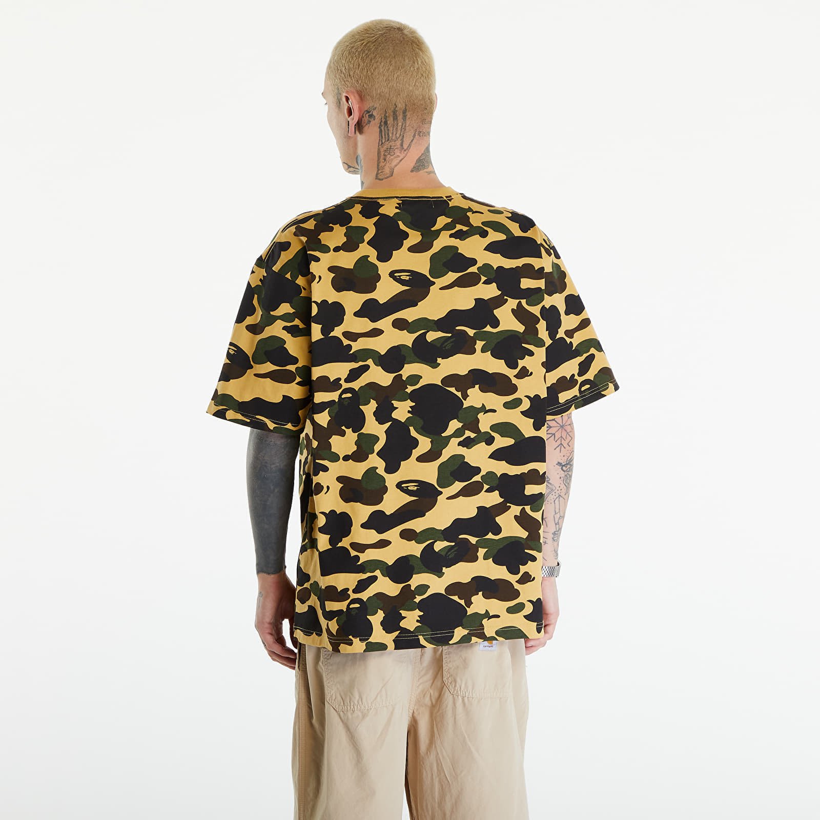 A BATHING APE 1St Camo One Point Tee Yellow