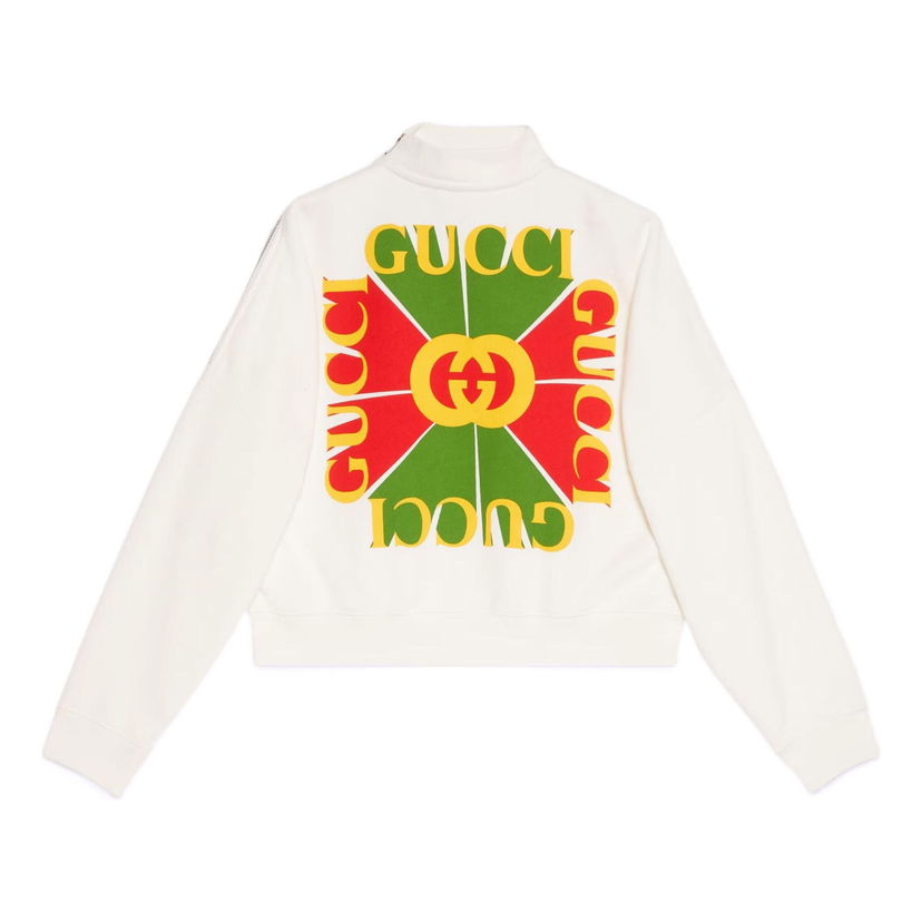 Mikina Gucci Vintage Logo Cotton Sweatshirt Biela | 717406-XJE5N-9095