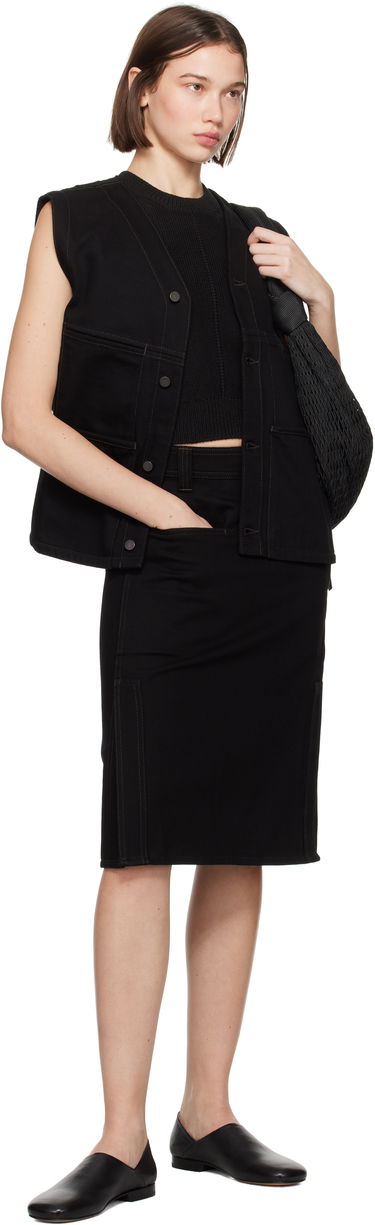 Sukňa LEMAIRE Straight Denim Midi Skirt Čierna | SK1040 LD1004, 3
