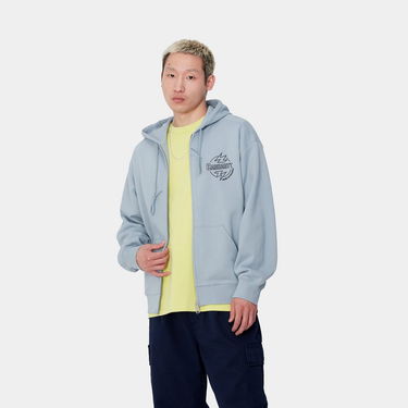 Mikina Carhartt WIP WIP Ablaze Logo Zip-Up Hoodie Modrá | I033623_9, 0