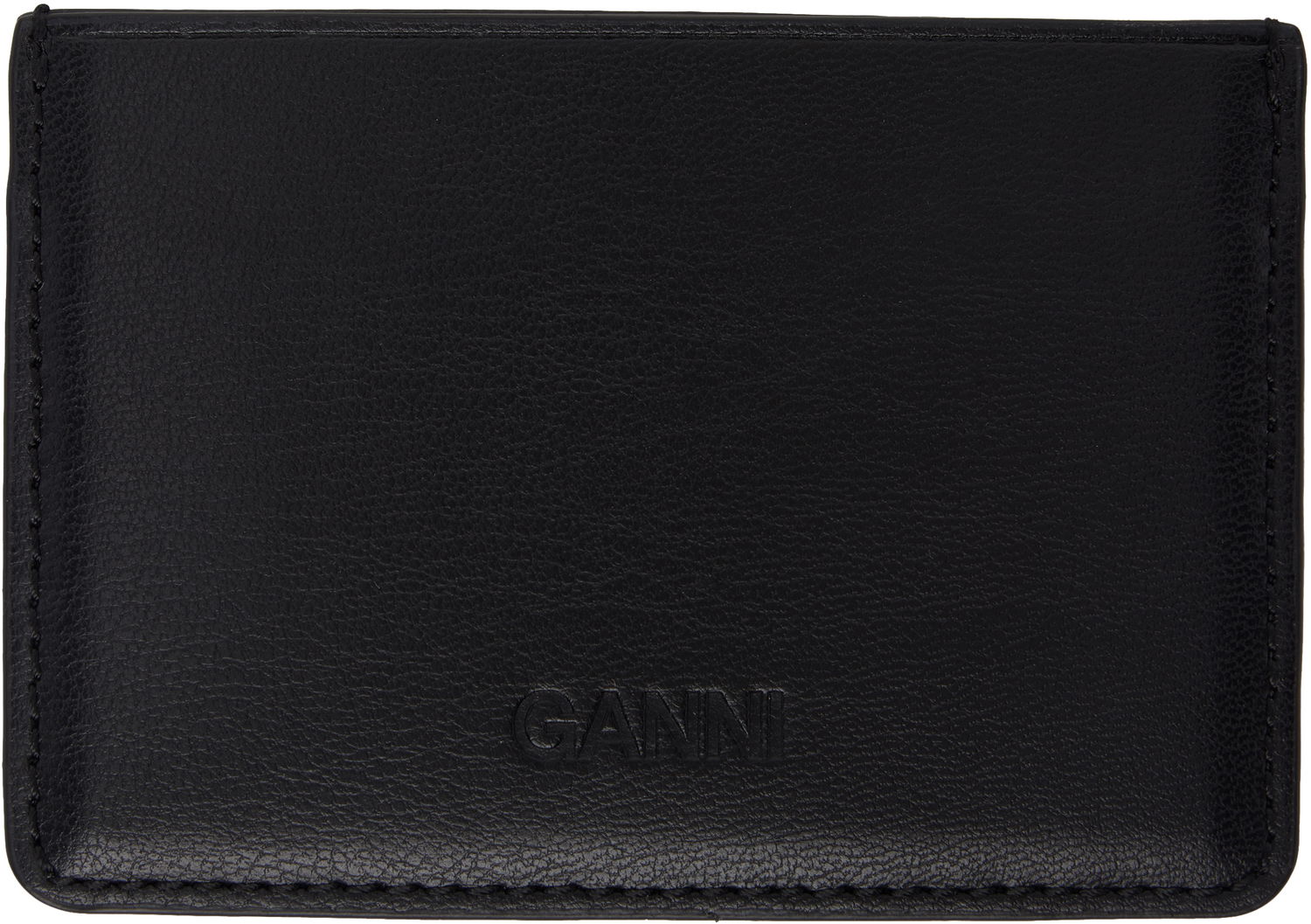 Peňaženka GANNI GANNI Bou Leather Card Holder Čierna | A6392, 1