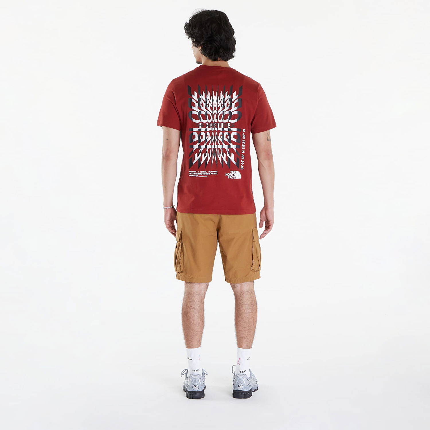 Tričko The North Face Coordinates Tee Iron Red Červená | NF0A87EDPOJ1, 1