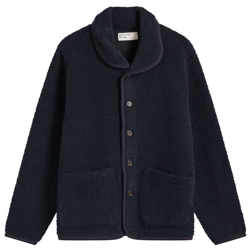 Bunda Universal Works Alvar Fleece Lancaster Jacket, Size Small Navy | 33703-NVY