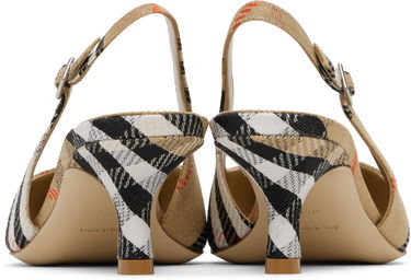 Tenisky a topánky Burberry Burberry Birdie Check Slingback Pumps Béžová | 8106171, 1