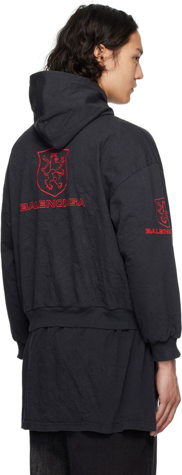 Mikina Balenciaga Lion Club Lined Hoodie Čierna | 807999TRVR9, 2