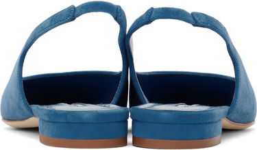 Šaty Manolo Blahnik Manolo Blahnik Sawra Slingback Ballerina Flats Modrá | 125-2929, 1