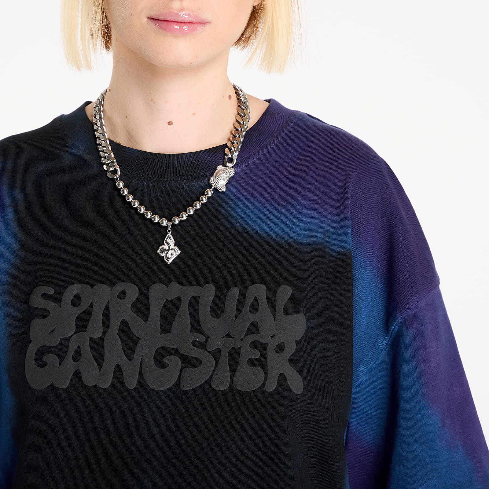 Tie Dye T-Shirt With Logo Print