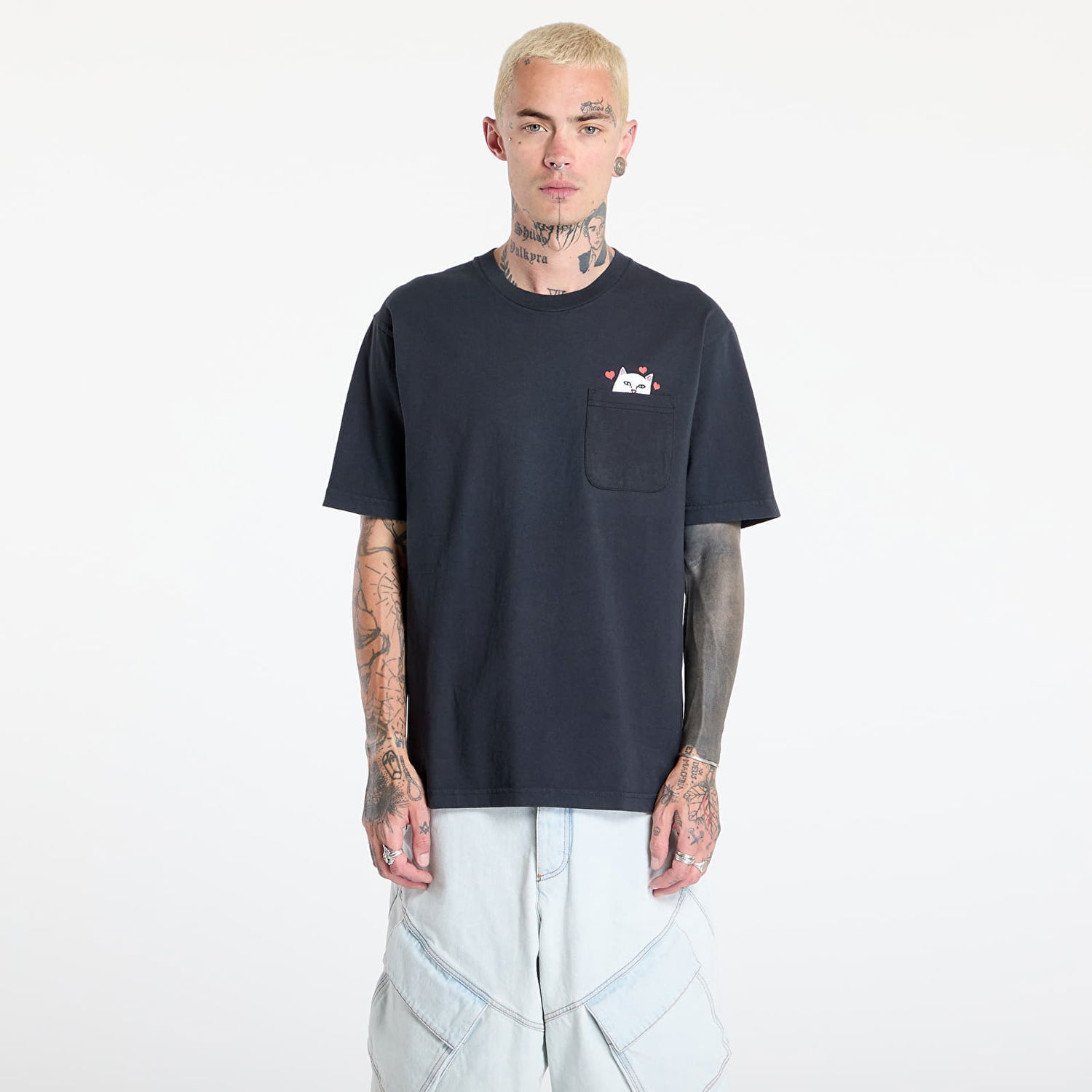 Tričko RIPNDIP RIPNDIP Nermal Loves Pocket T-Shirt Čierna | RNDSUM25155, 0