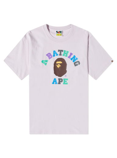 Tričko BAPE Colours College T-Shirt Purple Fialová | 001TEJ301016M-PPL