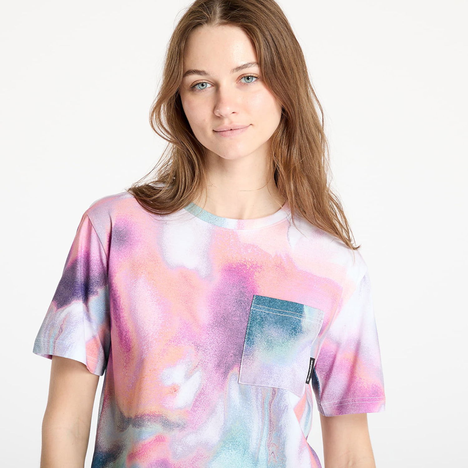 Crop Top Horsefeathers Horsefeathers Risa Cropped Tie-Dye T-Shirt Rôznofarebný | SW938A, 1
